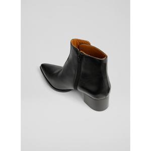 L.K. Bennett Cicilia Black Leather Ankle Boots